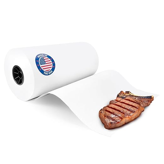 White Butcher Paper Roll 18" x 8640" (720 feet) - USA-Made Natural Food-Grade Paper for Cooking Meat and Fish - Unwaxed Material for Smoker, BBQ & Grilling by IDL Packaging