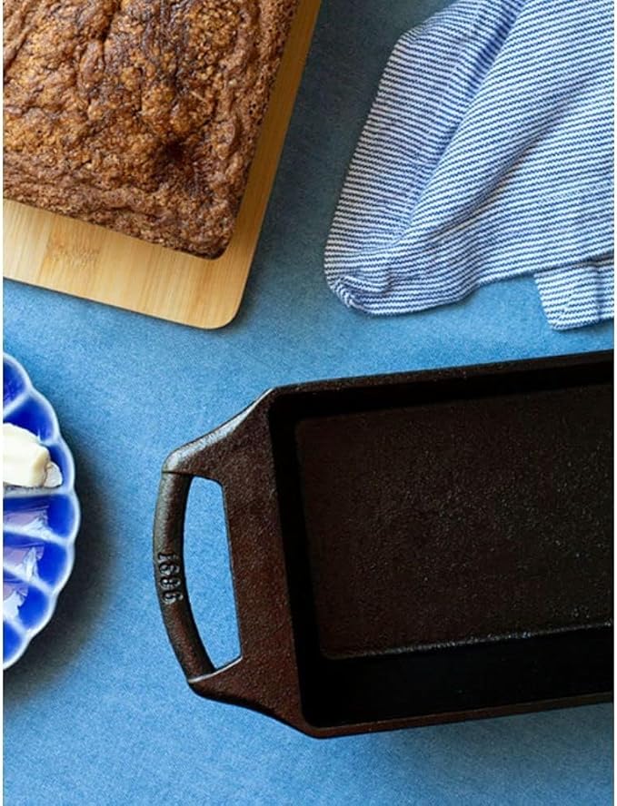 Lodge Cast Iron Loaf Pan 8.5x4.5 Inch, Black (Pack of 3)