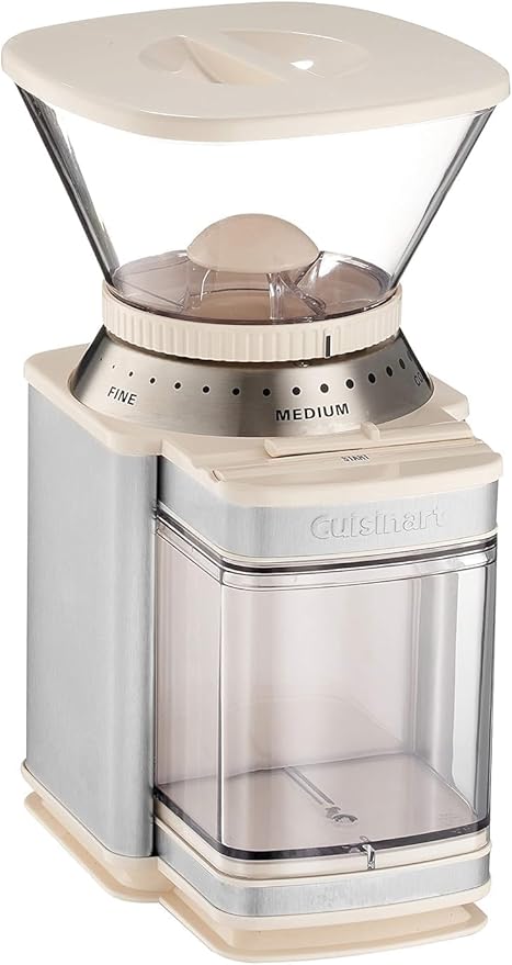 Cuisinart Coffee Grinder, Electric One-Touch Automatic Burr Coffee Grinder with 18-Position Grind Selector, Cup Size Selector for 4 – 18 Cups, DBM-8CRMP1, Cream Stainless