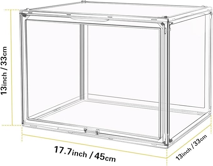 Clear Stackable Plastic Storage Bins with Lid (Clear-XL-1 Pack)