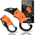 Small Pocket Knife for Men, Cool Folding Knife Box Cutter with 1.34inch Sharp Blade, Mini EDC Knives for Everyday Carry, Great Gift for Men (Orange)