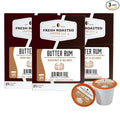 Fresh Roasted Coffee, Butter Rum, Flavored Coffee Pods, 72 Count