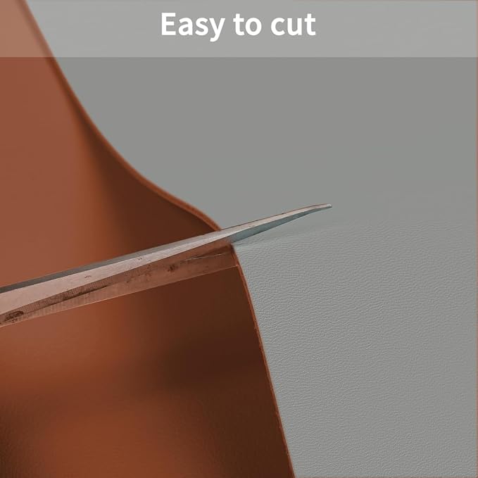 Leather Table Cover,1.8mm Thick,30x48 Inch Desk Cover,Large Desk Mat,Table Protector,Table Cover Protector,Desk Covers On Top of Desks(Brown+Gray,30x48)