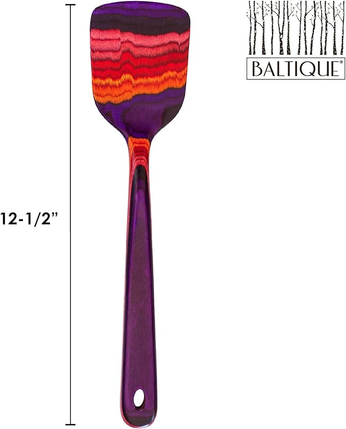 Totally Bamboo Baltique Waikiki Collection 12-1/2" Wooden Spatula, Safe for Nonstick