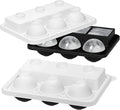 Ice Cube Trays 2 Pack, Morfone Silicone Round Ice Ball Molds& Square Large Ice Molds Combo with Lids, Funnel Design Easy-Release Reusable Ice Ball Maker for Whiskey, Cocktail, Bourbon, Homemade Drinks