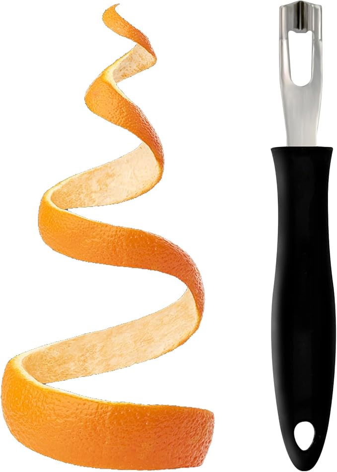 Channel Knife Lemon Peeler Zester-Garnish for Cocktail Mixers- Triangular, V-Shaped Stainless Steel Professional Grade Bar Tool-Fruit Peeler Zester (Peeler A)