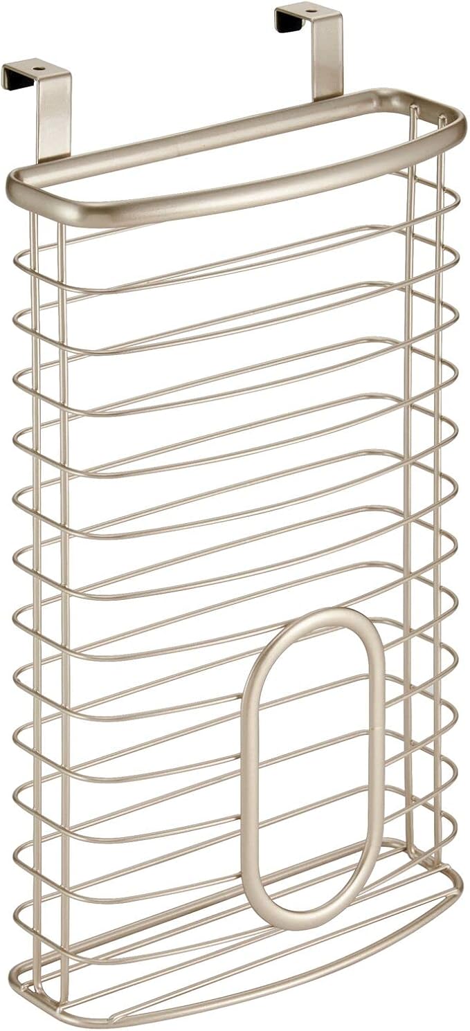 mDesign Steel Hanging Cabinet Organizer, Pearl Champagne, 3" x 8" x 14.6"