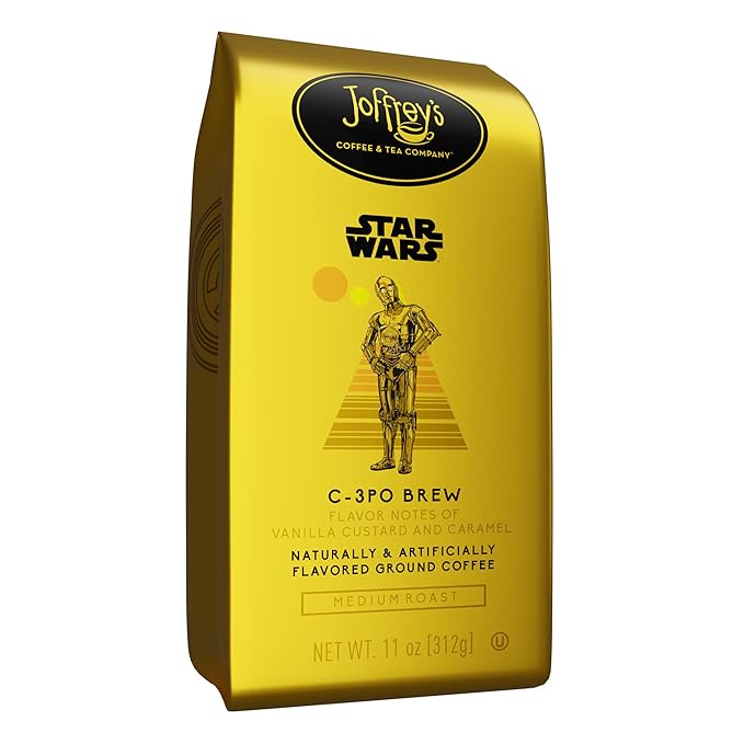 Joffrey's Coffee - STAR WARS™ C-3PO Brew, STAR WARS Licensed Coffee Collection, Artisan Medium Roast, Creamy & Smooth Taste, Brew or French Press (Ground, 11oz)