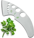 Herb Stripper 9 Holes, Stainless Steel Kitchen Herb Stripping Tool Loose Leaf Kale Razor Metal Leaf Pealer for Kale, Chard, Collard Greens, Thyme, Rosemary, Basil (1Pcs)