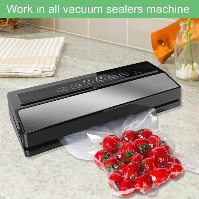 O2frepak (Total 150Feet) 8” x 150’ Rolls Vacuum Sealer Bags Rolls with BPA Free,Heavy Duty Vacuum Food Sealer Storage Bags Rolls,Cut to Size Roll,Great for Sous Vide