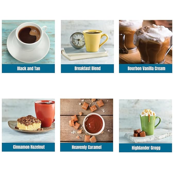 Gourmet Flavored Coffee Sampler Pack - 10 Bags of Unique Flavored Coffees – 100% Specialty Grade 1 Arabica -1.5 oz Full-Pot Bags - Roasted by Door County Coffee