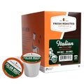 Fresh Roasted Coffee, Italian Roast, Dark, 24 Pods for K Cup Brewers