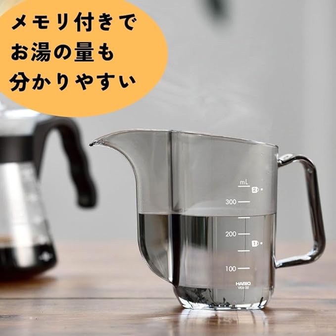 Hario V60 "Air" Drip Kettle, 350ml, Clear Black