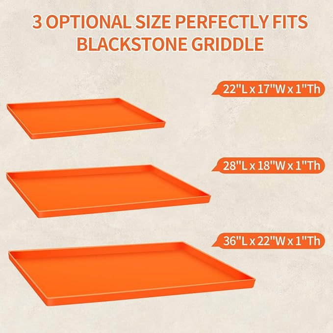 Protective Griddle Cover Mat for Blackstone 28 Inch Griddle Accessories - Full Wrap-Around Protection Silicone Mat for Griddle - Food Grade Silicone grill mats for outdoor grill (28inch)