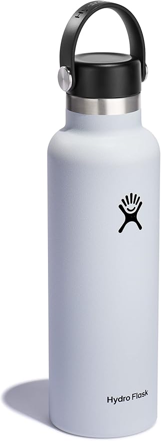Hydro Flask Water Bottle - Insulated Stainless Steel - Non Spill, Leakproof in 21 Oz White