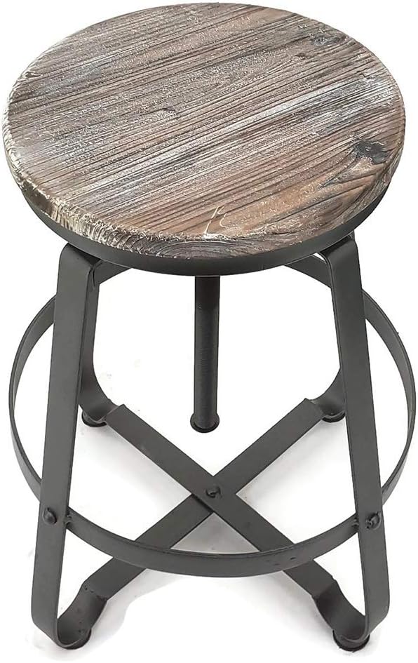 Modern Home Turner Retro Adjustable Contemporary Steel/Wood Barstool
