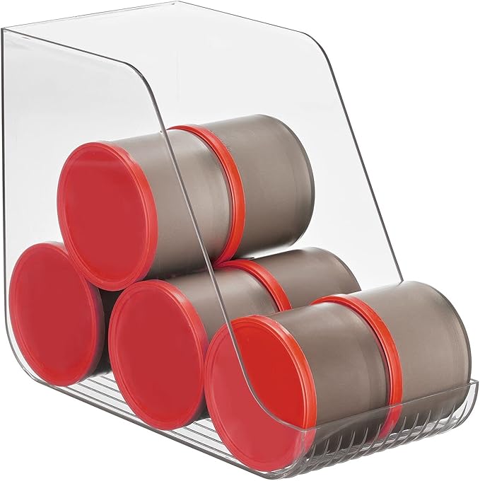 mDesign Plastic Kitchen Storage Organizer Bins - 4 Pack, Clear