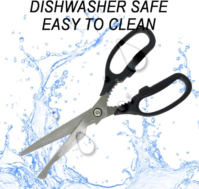 Korean BBQ Kalbi Meat Cutting Scissors Large All Purpose Stainless Steel Utility Kitchen Shears for Food