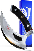 Dalstrong Ulu Knife - 6.5 inch - Rocking, Mincing, Slicing Meat & Herb Knife - Shogun Series Elite - Japanese AUS-10V Super Steel Kitchen Knife - Black G10 Handle - w/Sheath
