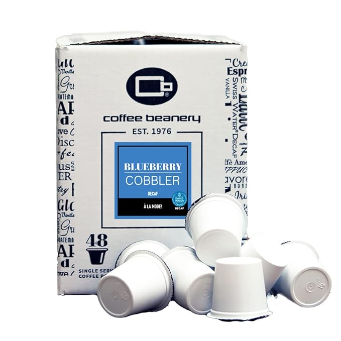 Blueberry Cobbler Decaf Coffee Pods by Coffee Beanery | 192ct Bulk Medium Roast Arbica Coffee