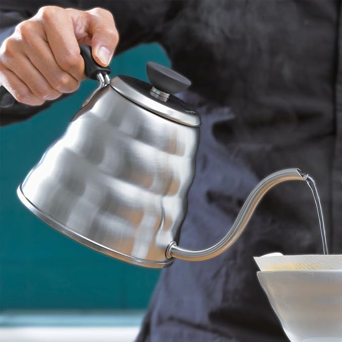 Hario V60 "Buono" Gooseneck Drip Kettle, 1200ml, Silver