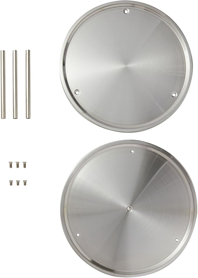 Juvale 2-Tier Lazy Susan Spice Rack Organizer for Cabinet - 10.5 in, Stainless Steel - Kitchen Countertop Organizer & Spice Carousel for Pantry Organization