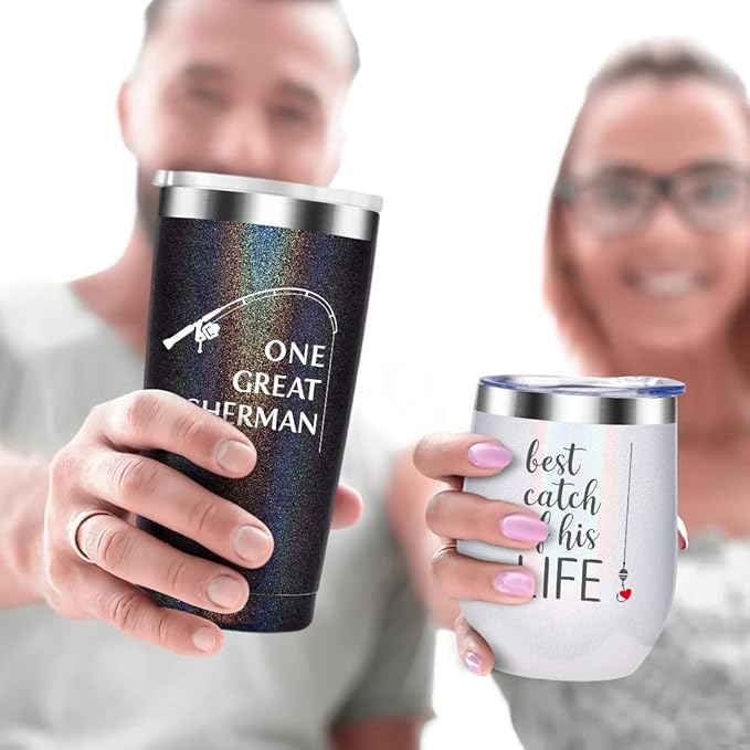 Wedding Anniversary for Couple Friend Lovers Cups Stainless Steel Wine Tumbler Travel Mug with Straw and Lid,2 Pack