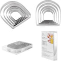 Door Arch Cookie Cutters Set, Stainless Steel, Sandwich and Biscuit Molds Small to Large Size of 1.97‘’/2.56‘’/3.15"/3.94"/4.72"