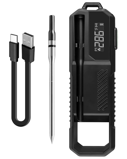 Meat Thermometer with Ultra-Thin Probe, Single Probe Thermometer