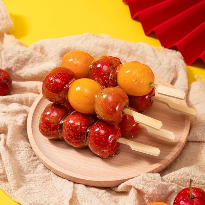 200 Pcs Bamboo Skewers for Appetizers, 4.7 Inch Toothpicks with Storage Box, Cocktail Picks for Drinks, Fruit Kababs, Sausage, Barbecue Snacks, Fondue, Natural Wooden Paddle Skewer Mini Food