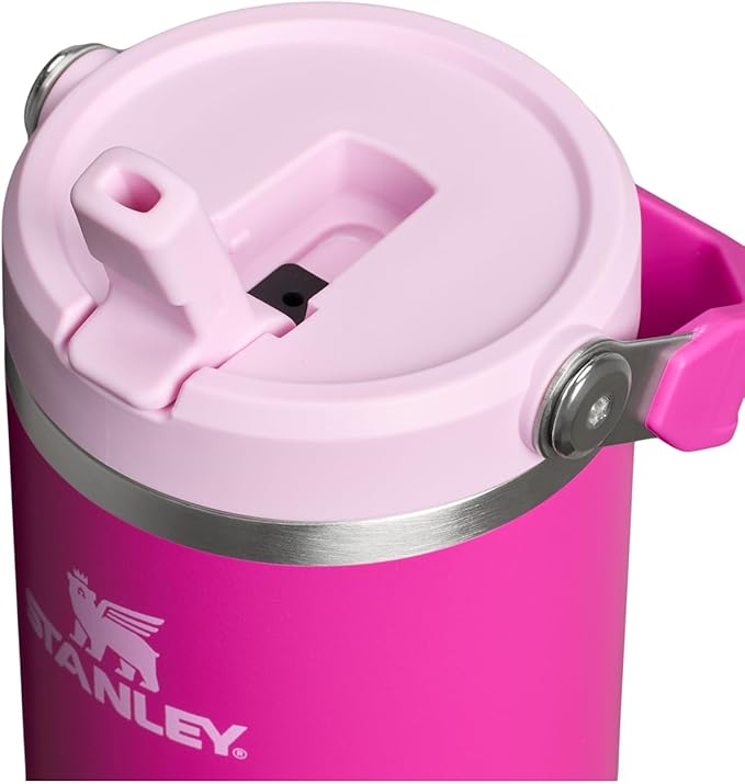 STANLEY IceFlow 2.0 Flip Straw Tumbler with Handle 30 oz | Twist On Lid and Flip Up Straw | Leak Resistant Water Bottle | Insulated Stainless Steel | BPA-Free | Violet Blossom