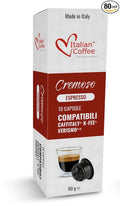 ITALIAN COFFEE FOR ESPRESSO LOVERS Italian Coffee capsules compatible with Verismo, CBTL, Caffitaly, K-fee systems (80 pods CREMOSO blend)
