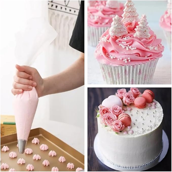 26 Inch Icing Piping Bags, 200 Pcs XXL Anti Burst Pastry Bags, Frosting Piping Bags Disposable for Wedding Cake, Birthday Party Dessert, Cupcake Decorating