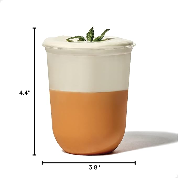TOSSWARE NATURAL Arc - Plant Based Cups 16 oz - Plastic Alternative Cups for Parties, Bachelorettes, Weddings - Recyclable Clear Cold Cups - Set of 1000