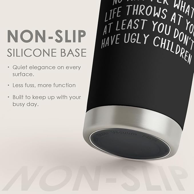SANDJEST Dad Tumbler Gifts for Dad from Daughter Son - 20oz Stainless Steel Double-walled Insulated No Matter What Ugly Children Travel Mug Christmas, Birthday, Father's Day Gift Set with Lid & Straw