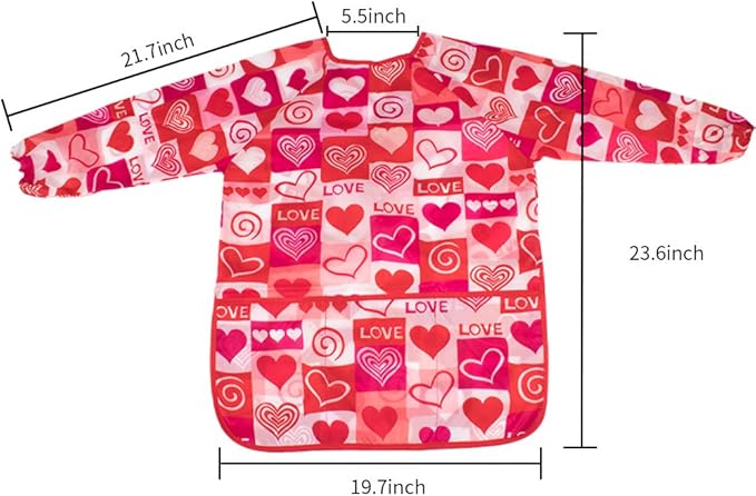 CUBACO Kids Painting Apron, 2pcs Waterproof Art Smocks For Child 3-8 Years, Kids Smocks for Painting Aprons with Long Sleeve