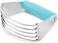 Zulay Kitchen Dough Blender Top Professional - Stainless Steel Pastry Cutter, Heavy Duty Dough Cutter With Blades, Pastry Blender And Butter Cutter - Pastry Cutter For Baking (Blue)