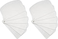 Ateco 1303 Bowl Scraper Set, Flexible Food-safe Plastic, White, 6-Pieces (Pack of 2)