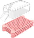Mini Ice Cube Tray for Freezer: FDDBI Small Ice Trays for Freezer with Bin - 117×4PCS Easy Release Nugget Ice Tray - Crushed Ice Tray with Container