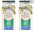 New England Coffee French Vanilla Decaffeinated Medium Roast Ground Coffee, 10oz Bag (Pack of 2)