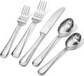 KINGSTONE 40 Pieces Silverware Set for 8, Premium Stainless Steel Flatware Set, Heavy Duty and Modern Design Cutlery Set, Mirror Polished, Dishwasher Safe