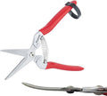 Gardeness 2PCS Pruning Shear Curved Pruning Snip with Stainless Steel Serrated Blade, Screw Micro Tip Gardening Scissor for, Harvesting Fruit Picking, Orange, citrus and Grape