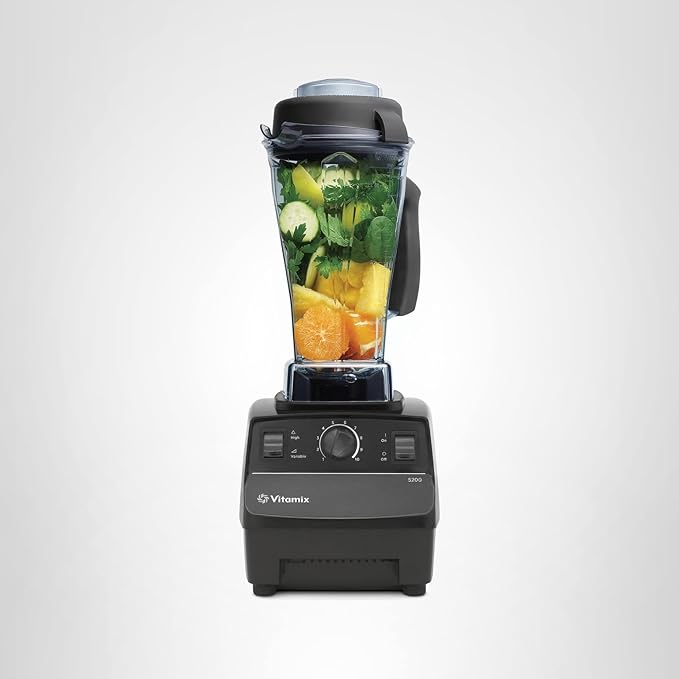 Vitamix 5200 Blender, Professional-Grade Blender for Smoothies, Soups, Ice Cream and More, Stainless-Steel Blades, Self-Cleaning Kitchen Appliance, 64 Oz Container, Black