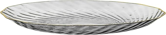 PLASTICPRO 120 Pack Plastic Plates Set of 60-10 inch Plates and 60-7 inch Plates, Elegant Clear Spiral and Gold Rim Disposable Fancy Plates Premium Heavyweight