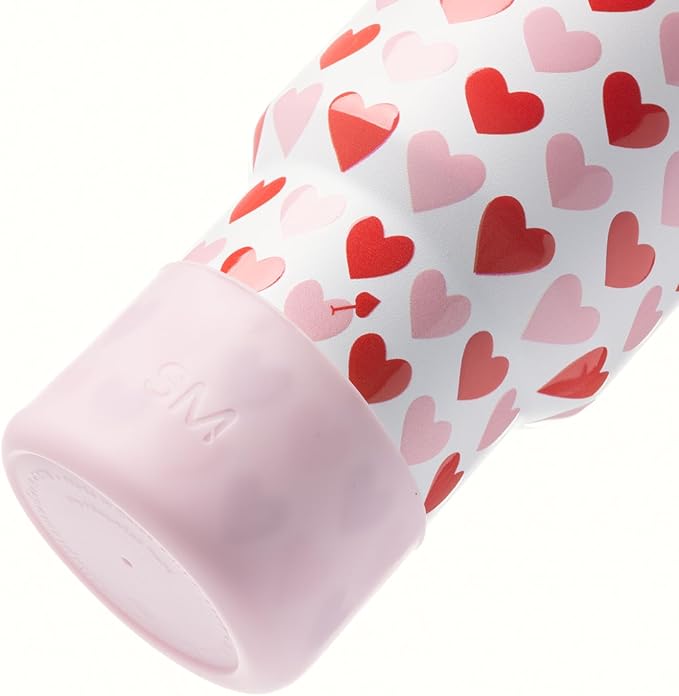 Simple Modern Valentine's Day Trek Pivot | 30oz Flip Straw Tumbler with Handle | Gifts for Her | Water Bottle & Boot | Interchangeable Straw & Chug Lids | Stainless Steel Jug | Hearts on White
