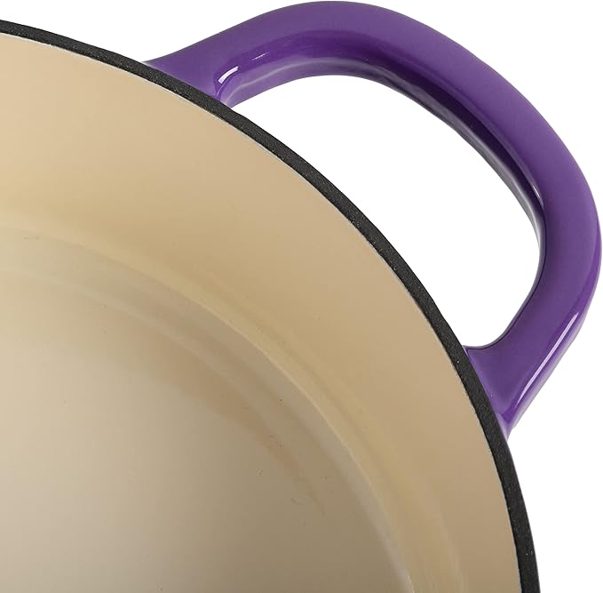Crock-Pot Artisan Enameled Cast Iron Braiser W/Lid, 5 Quart, Lavender Purple