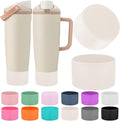 Mity rain 2PCS Protective Silicone Boots for Owala 30oz & 40oz FreeSip Sway Bottles & Tumblers - Accessories for owala, Enhances Stability & Prevents Scratches (Apricot Beige)
