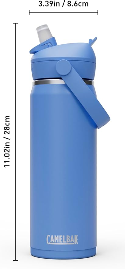 CamelBak Thrive Flip Straw Insulated Stainless Steel Water Bottle Sky Blue, 20oz