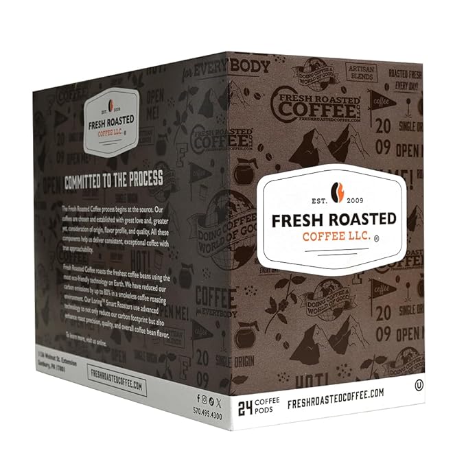 Fresh Roasted Coffee, Sumatra Mandheling |100% Single Origin | Medium Roast, 72 Pods for K Cup Brewers