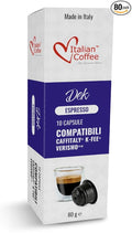 ITALIAN COFFEE FOR ESPRESSO LOVERS Italian Coffee Decaffeinated Espresso capsules compatible with Starbucks Verismo, CBTL, Caffitaly, K-fee systems "DEK" (80 pods "DEK" DECAF blend)